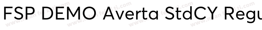 FSP DEMO Averta StdCY Regular字体转换